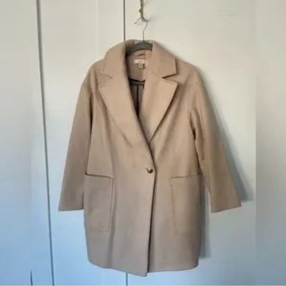 Free! Topshop Carly Coat in Oatmeal, Size 4 - Picture 2 of 5
